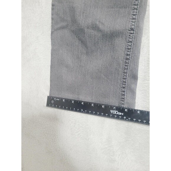 Jordache Bootcut Jeans Womens 10 Gray Med Wash Studded Stretch Embroidered Denim - Picture 5 of 16